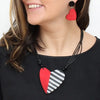 Red and Black Anastasia Heart Pendant