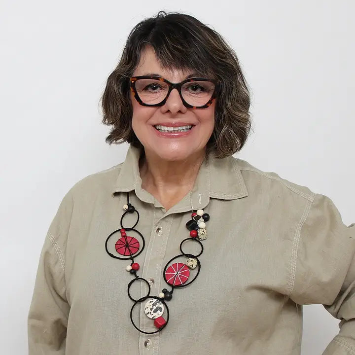 Red Hayden Disc Necklace