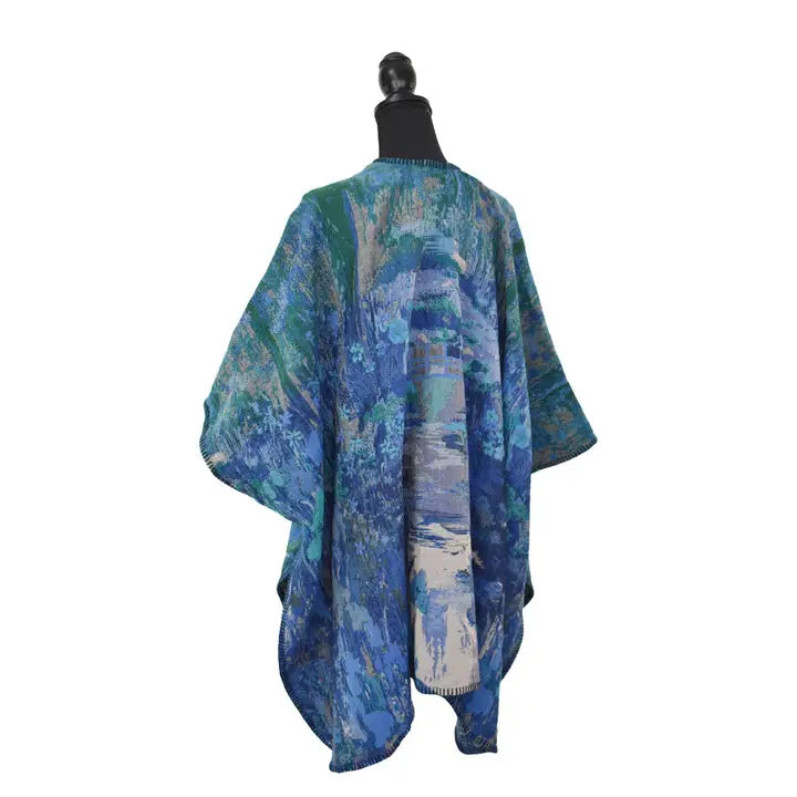 VALEWYN REVERSIBLE KIMONO WRAP IN BLUE - Harper Greer
