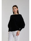 Tees by Tina Mylah Seriously Soft Batwing Sweater in Black