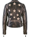 Mauritius Christy Leather Jacket in Black & Ivory