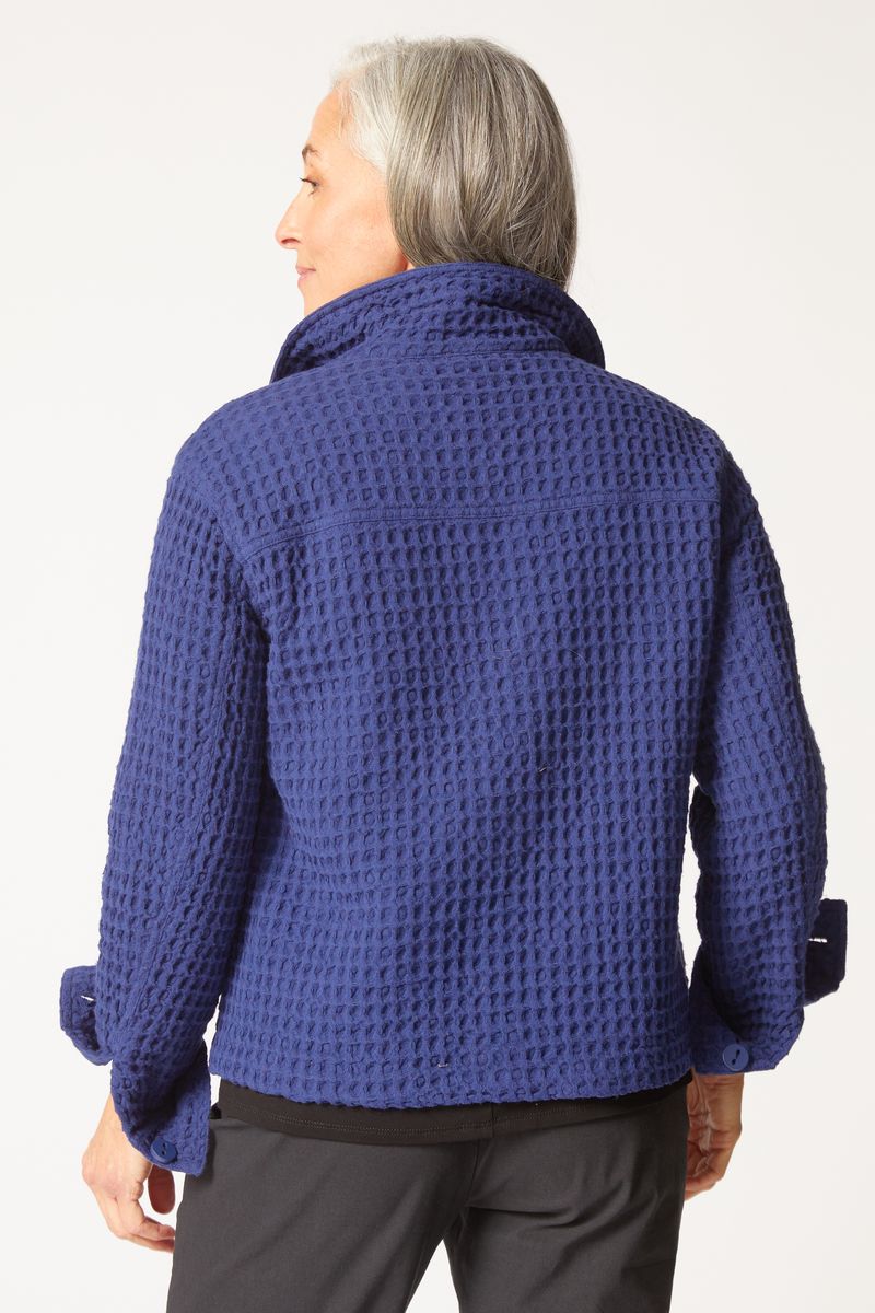 Habitat Washed Honeycomb Shacket in Ink