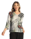 Jess & Jane Polka Dot Burnout Tunic