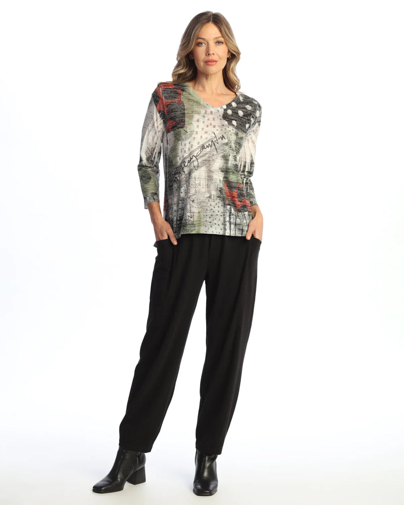Jess & Jane Polka Dot Burnout Tunic