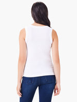 Nic + Zoe Perfect Knit Rib Scoop Neck Tank in Paper White