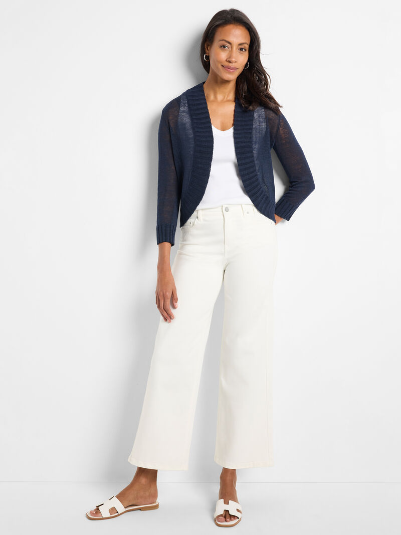 Nic + Zoe Bolero Cardigan in Dark Indigo