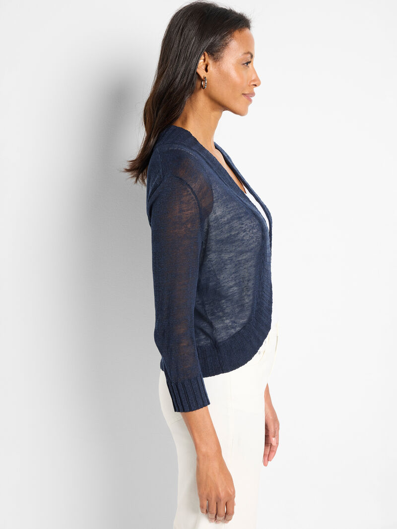 Nic + Zoe Bolero Cardigan in Dark Indigo
