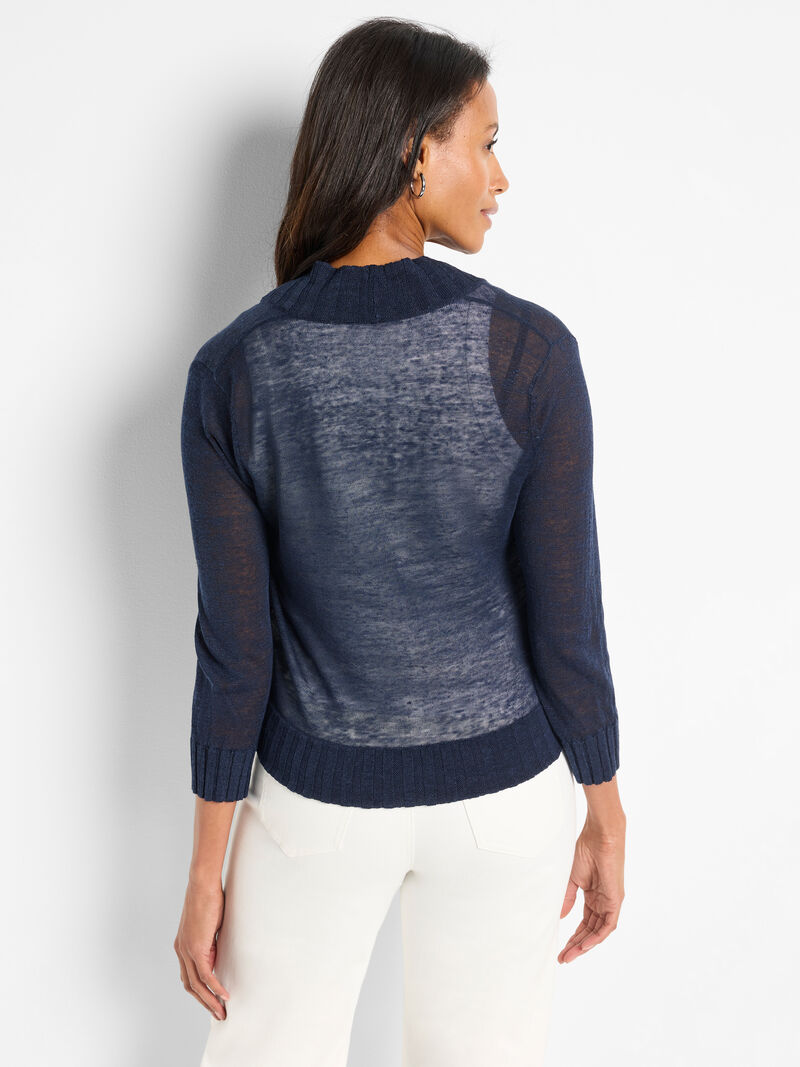 Nic + Zoe Bolero Cardigan in Dark Indigo