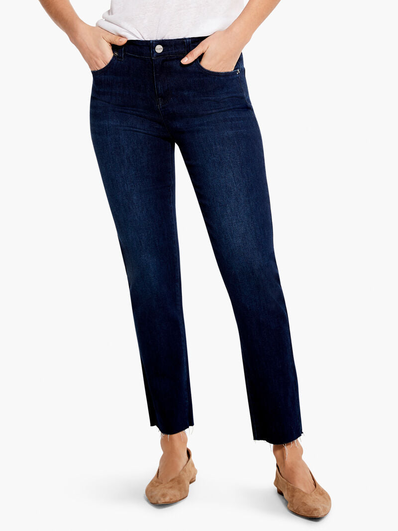 Nic + Zoe Mid Rise Straight Ankle Jean in Twilight
