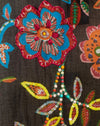 KikiSol Artisan Black Embroidered Tunic