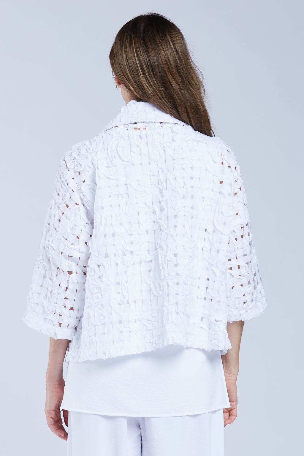 Sydney Project Cris Cropped Jacket in White - Harper Greer