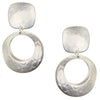 M Baer Domed Silver Earring