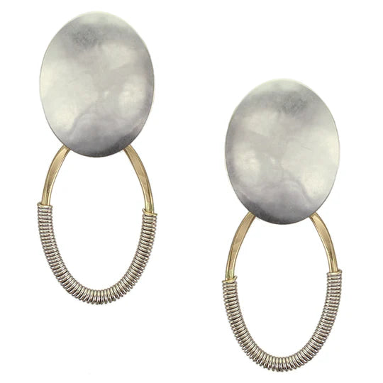 M Baer Domed Oval Clip Earring