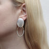 M Baer Domed Oval Clip Earring