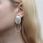 M Baer Domed Oval Clip Earring