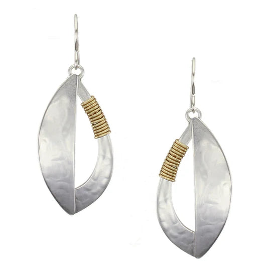 M Baer Silver Leaf Earring