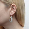 M Baer Silver Leaf Earring