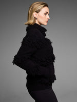 Nic + Zoe Gold Label Place Fringe Jacket in Black