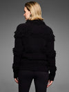 Nic + Zoe Gold Label Place Fringe Jacket in Black