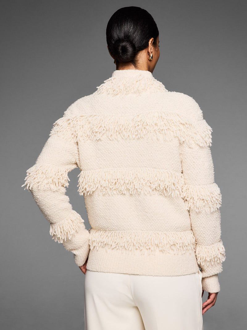 Nic + Zoe Gold Label Place Fringe Jacket in Chamois
