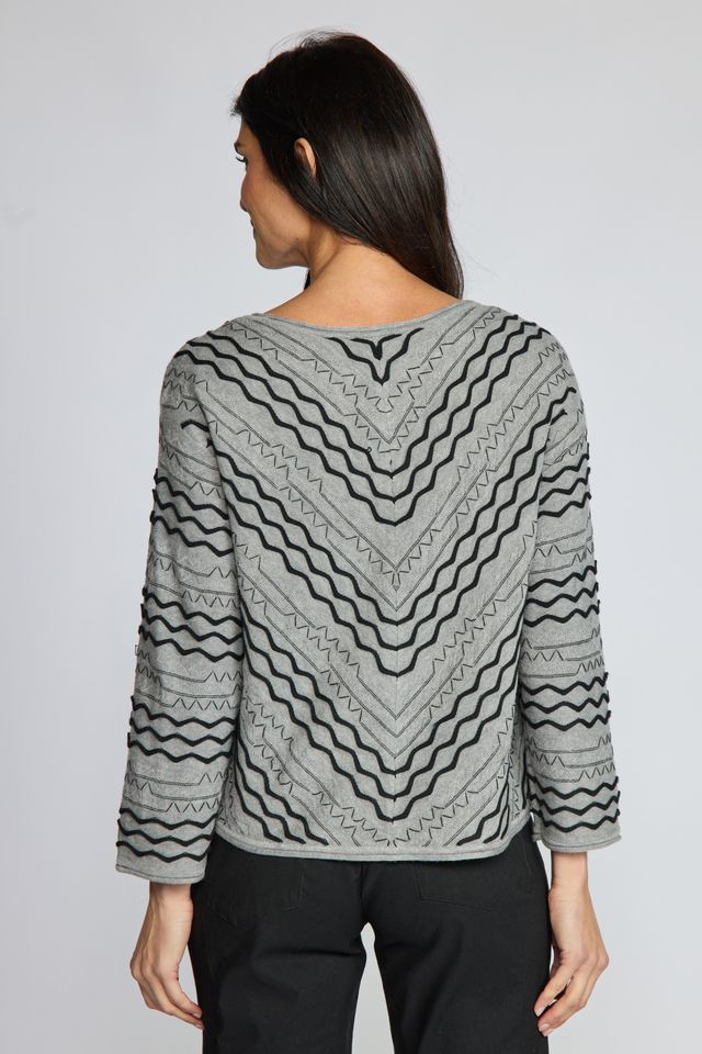 OLIVIA BY HABITAT WAVE SWEATER CHEVRON - Harper Greer