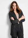 Nic + Zoe Dotty Grid Zip Jacket in Black