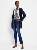 Nic + Zoe Cool Nights Reversible Jacket in Indigo and Dove Grey