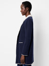 Nic + Zoe Cool Nights Reversible Jacket in Indigo and Dove Grey