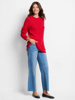 Nic + Zoe Femme Cable Sweater in Amaryliss