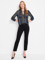 Nic + Zoe Painted Stripes Onyx Top