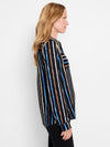 Nic + Zoe Painted Stripes Onyx Top