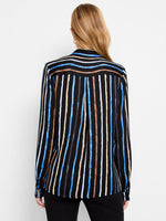 Nic + Zoe Painted Stripes Onyx Top