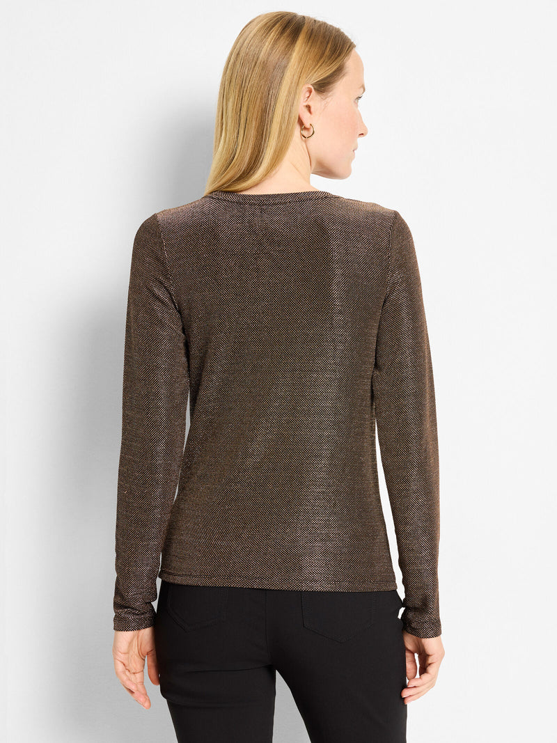 Diamonte Knit Top in Copper Mix