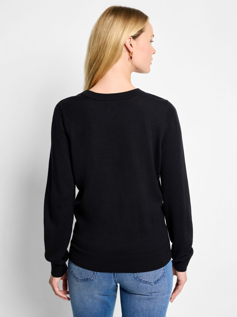 Nic + Zoe Pure Cotton Crew in Black