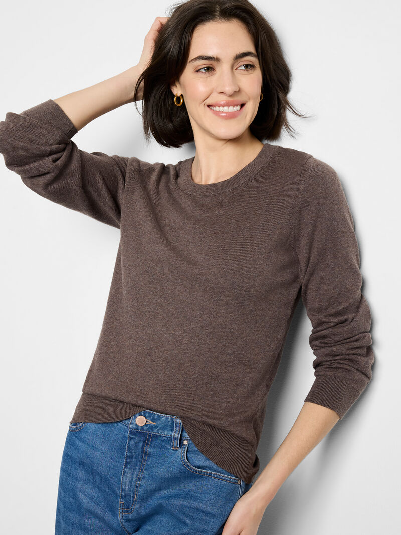 Nic + Zoe Pure Cotton Crew in Cocoa