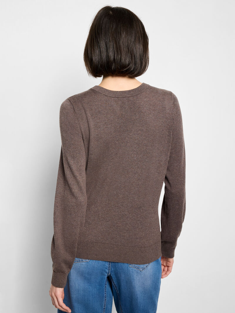 Nic + Zoe Pure Cotton Crew in Cocoa