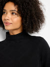 Nic + Zoe Textured Diamonds Sweater in Black Onyx