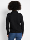 Nic + Zoe Textured Diamonds Sweater in Black Onyx