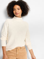 Nic + Zoe Textured Diamonds Sweater in Classic Cream