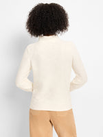 Nic + Zoe Textured Diamonds Sweater in Classic Cream