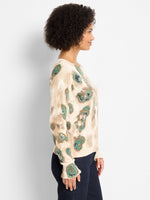 Nic + Zoe Camo Shine Sweater