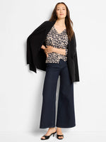 Nic + Zoe Wild Dot Buttoned Up Pullover