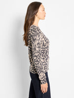 Nic + Zoe Wild Dot Buttoned Up Pullover