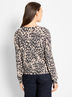 Nic + Zoe Wild Dot Buttoned Up Pullover