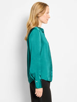 Nic + Zoe Day Gloss Shirt in Pine