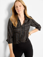Nic + Zoe Mini Painted Stripe Blouse