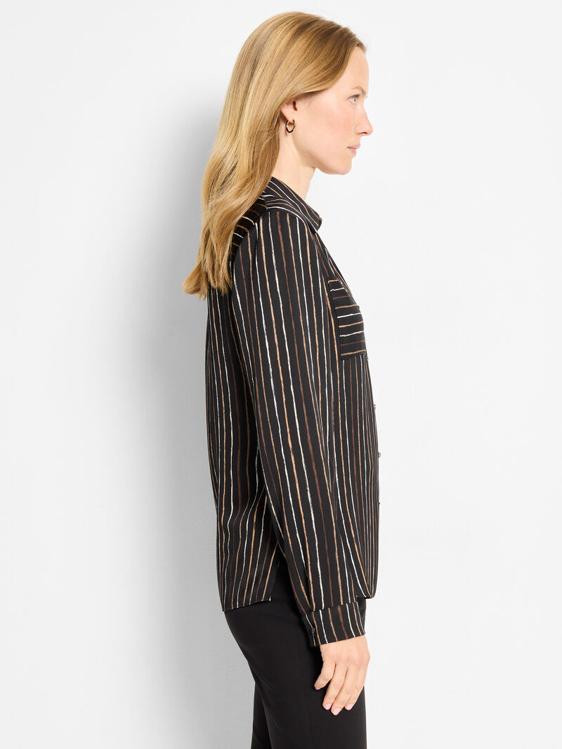 Nic + Zoe Mini Painted Stripe Blouse