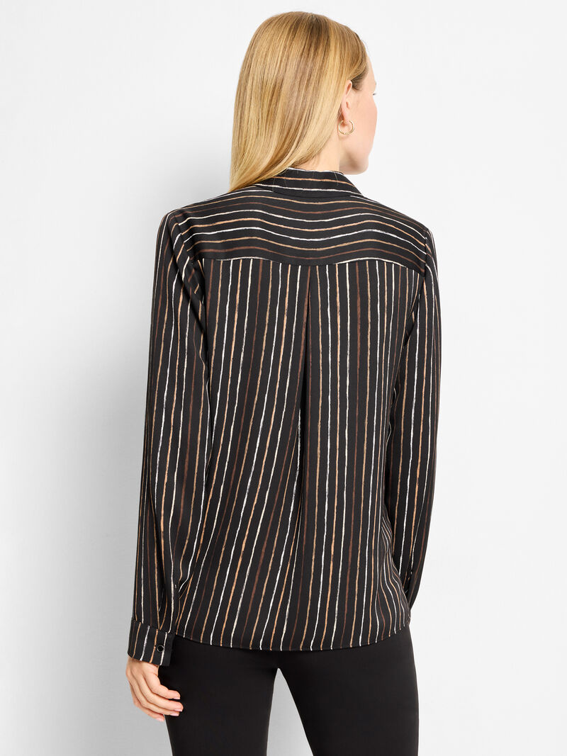 Nic + Zoe Mini Painted Stripe Blouse
