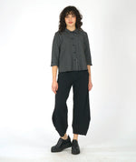 Niche Twin Button Top in Black/White Check