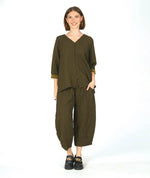 Niche Izzie Pant in Black/Mustard Check